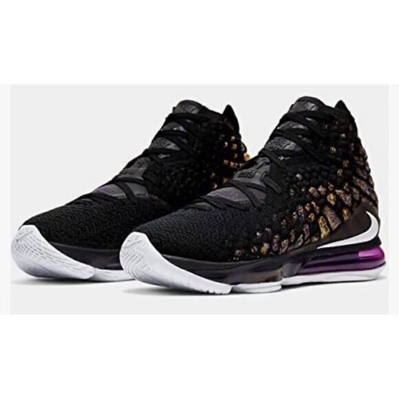 Nike LeBron XVII 17 BG Lakers GS BQ5594-004 Youth Size 7YBoys-7 Mans - Picture 1 of 7